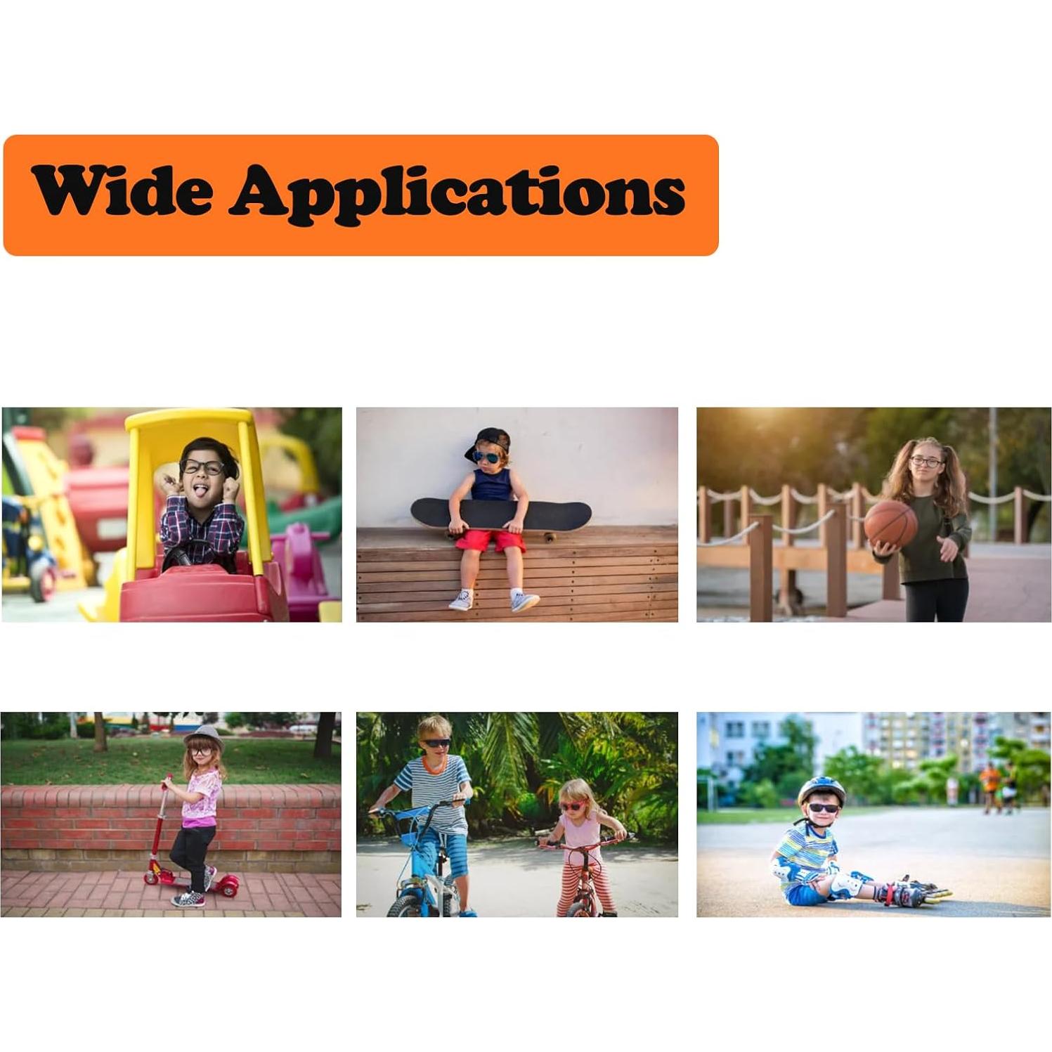 Correa para Gafas de Niños Fusanwin - Ajustable 0-40 cm - 3 Pcs Azul