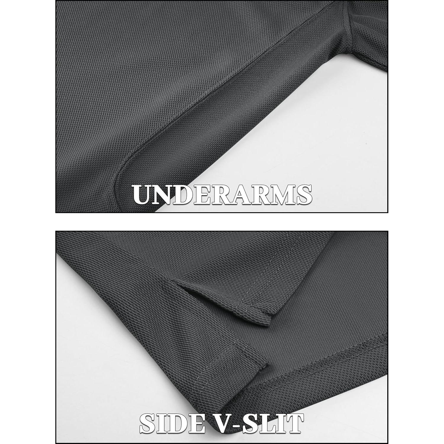 Camisa Polo de Manga Corta TACVASEN para Hombre Secado Rápido