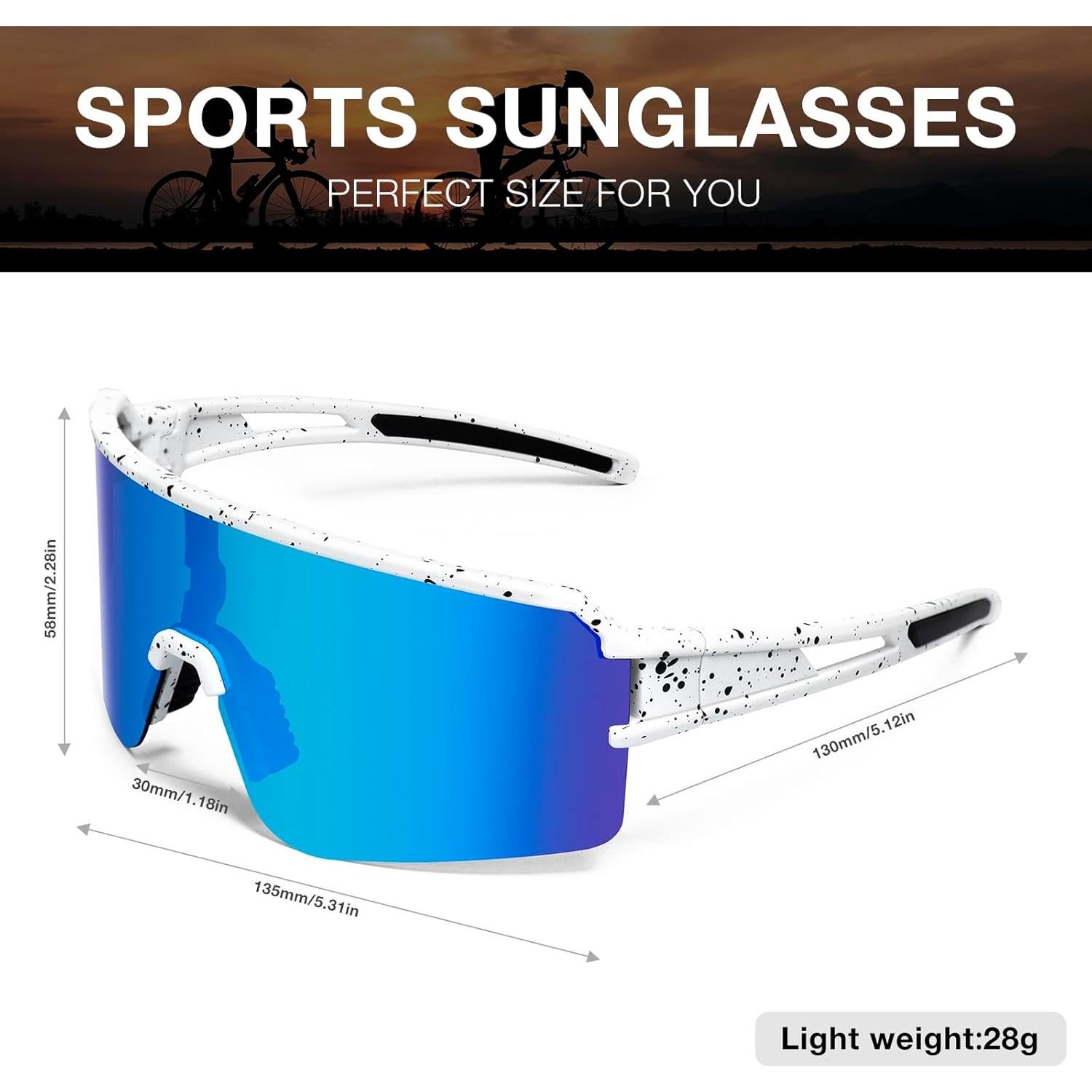 Gafas de sol deportivas VEWOE UV400 polarizadas unisex