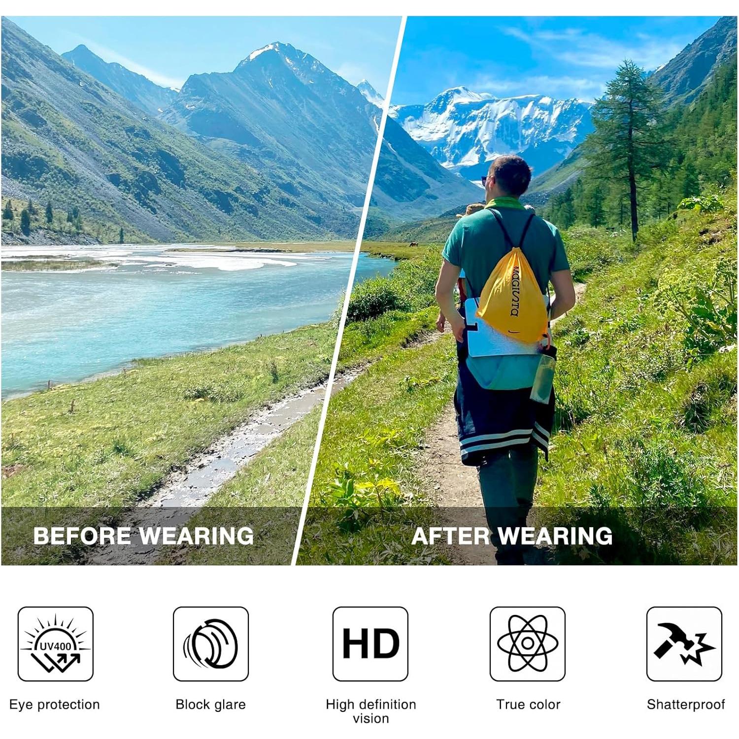 Gafas de sol deportivas VEWOE UV400 polarizadas unisex