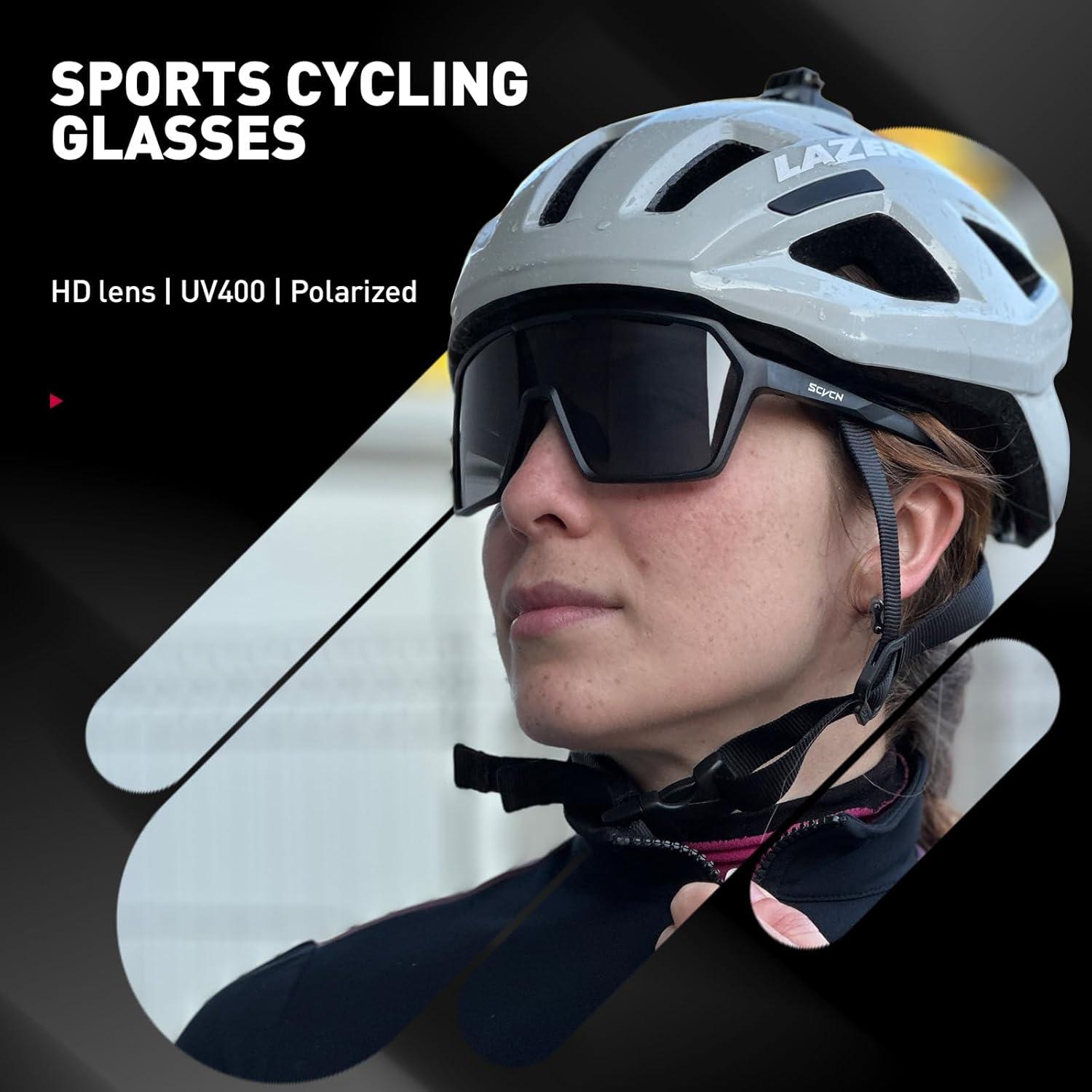 Gafas de sol polarizadas SCVCN UV400 para ciclismo y deportes