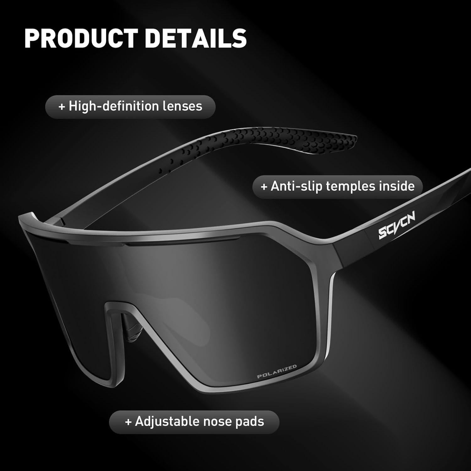 Gafas de sol polarizadas SCVCN UV400 para ciclismo y deportes