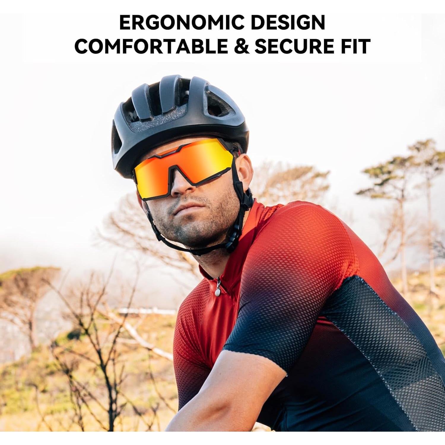 Gafas de Sol Deportivas POPOACTI UV400 Polarizadas para Ciclismo