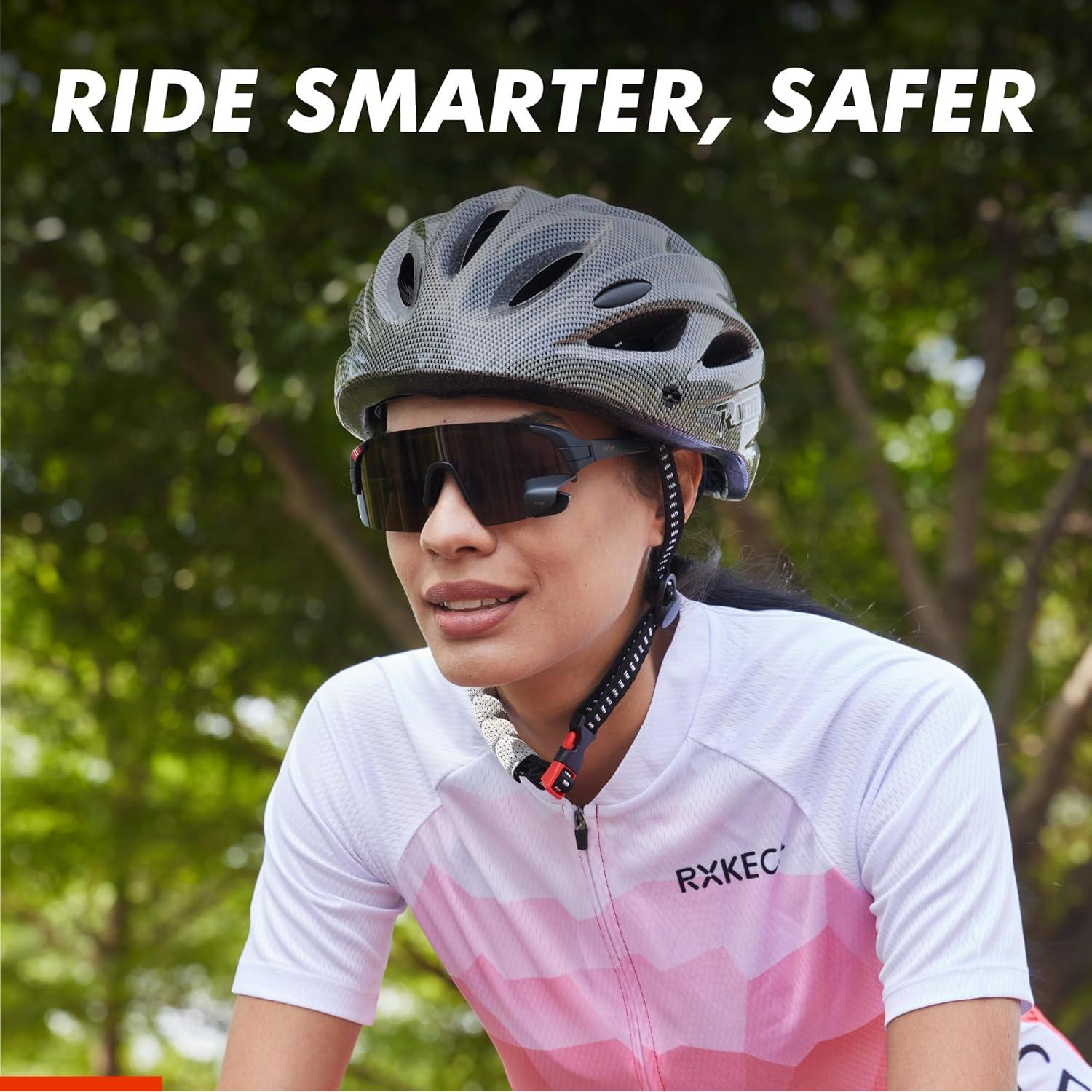 Gafas de Ciclismo TriEye Gris Humo con Espejo Retrovisor UV-400