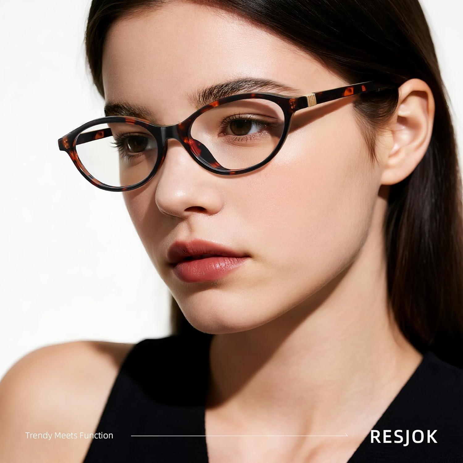 Gafas de Luz Azul Resjok para Mujer - Marco Ovalado A01