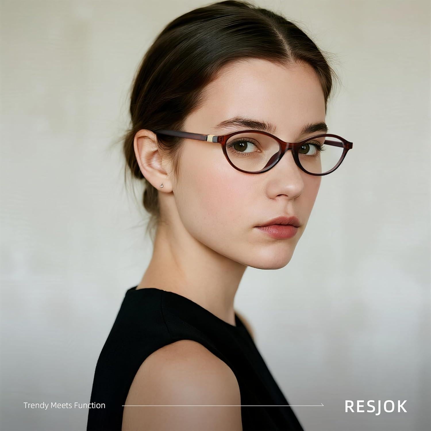Gafas de Luz Azul Resjok para Mujer - Marco Ovalado A01