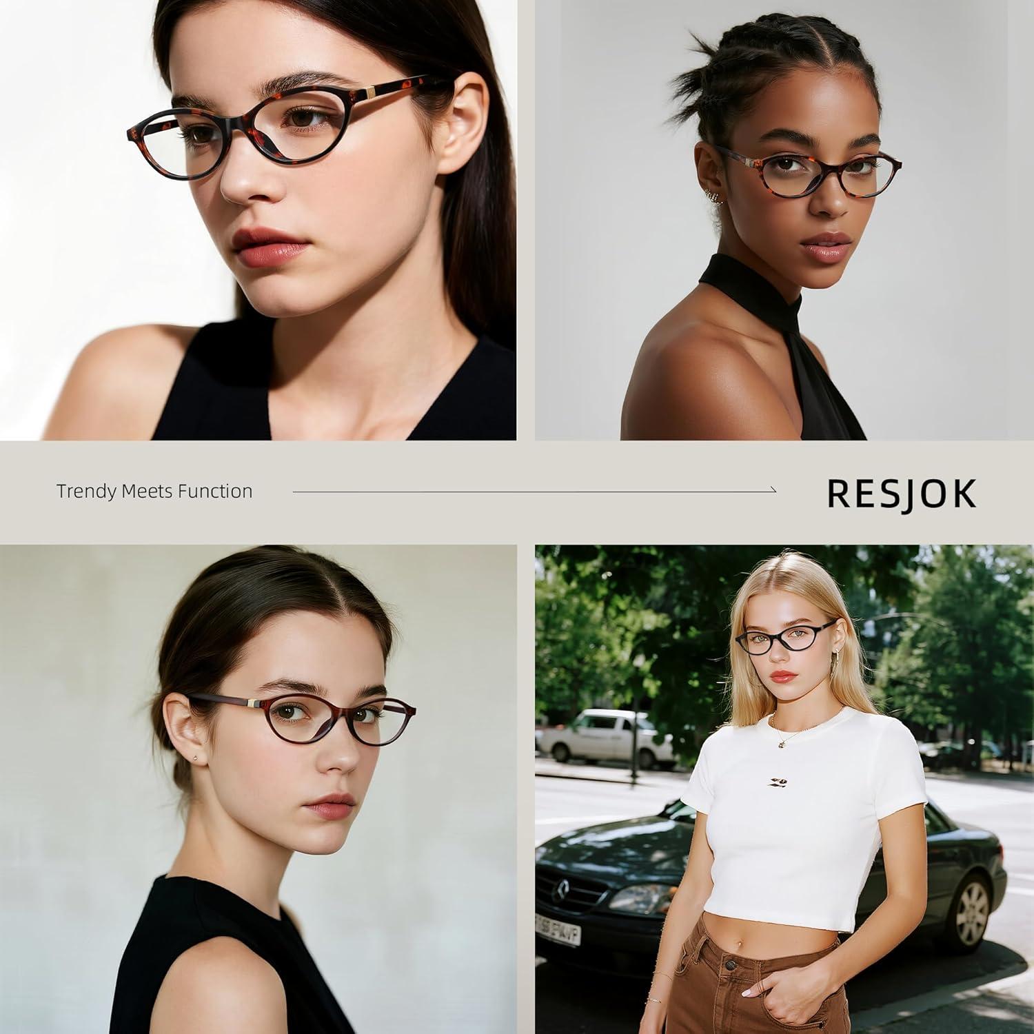 Gafas de Luz Azul Resjok para Mujer - Marco Ovalado A01