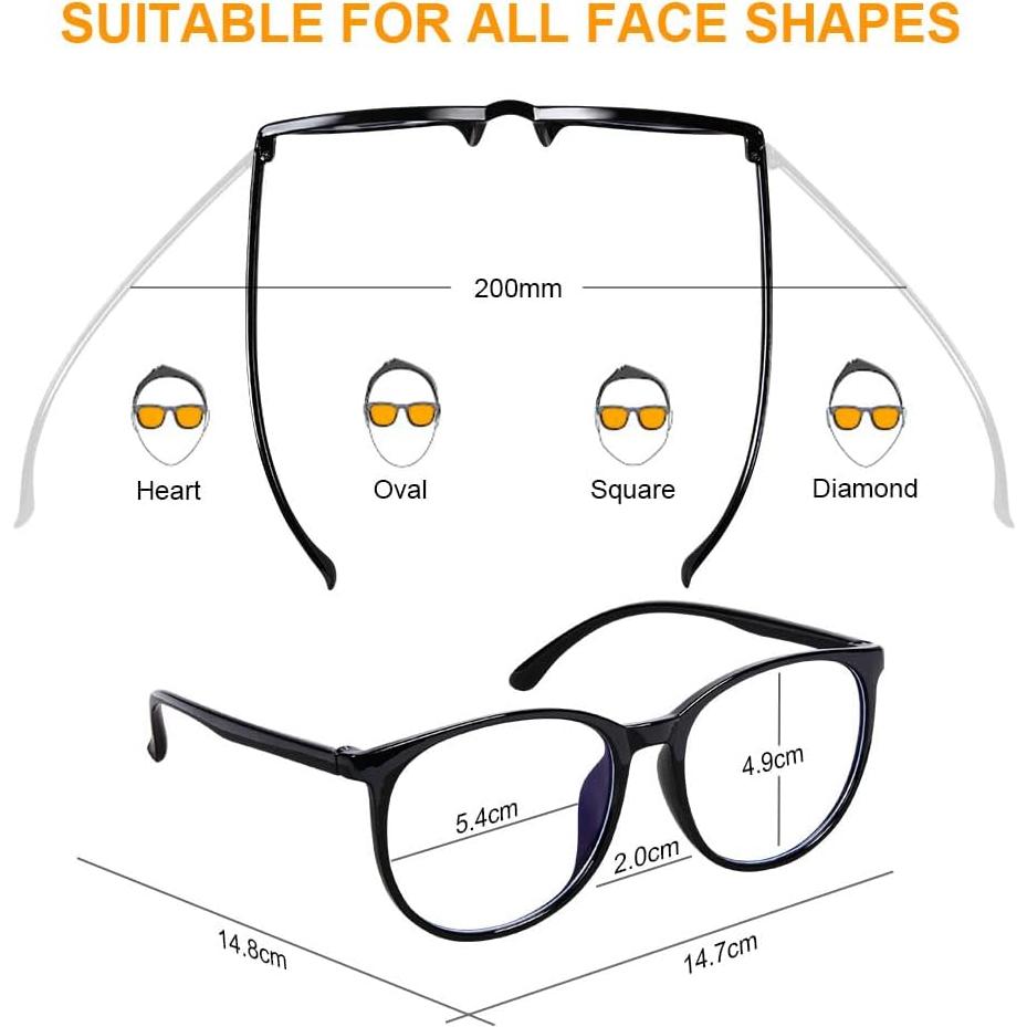 Gafas URAQT Anti Luz Azul - Paquete de 2 Unidades para Adultos