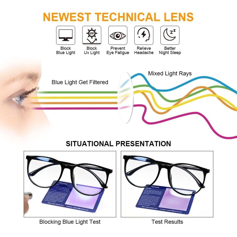 Gafas URAQT Anti Luz Azul - Paquete de 2 Unidades para Adultos