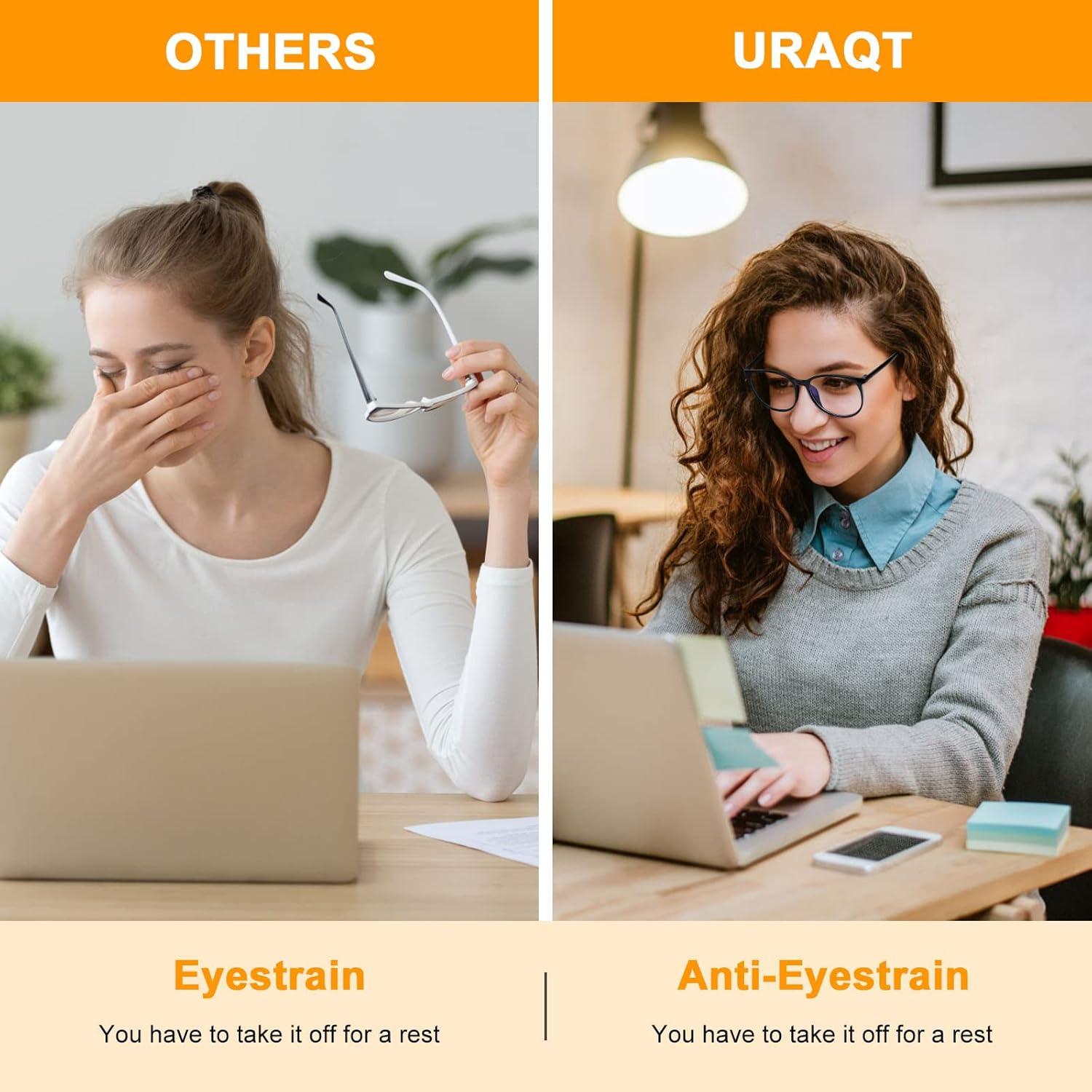 Gafas URAQT Anti Luz Azul - Paquete de 2 Unidades para Adultos