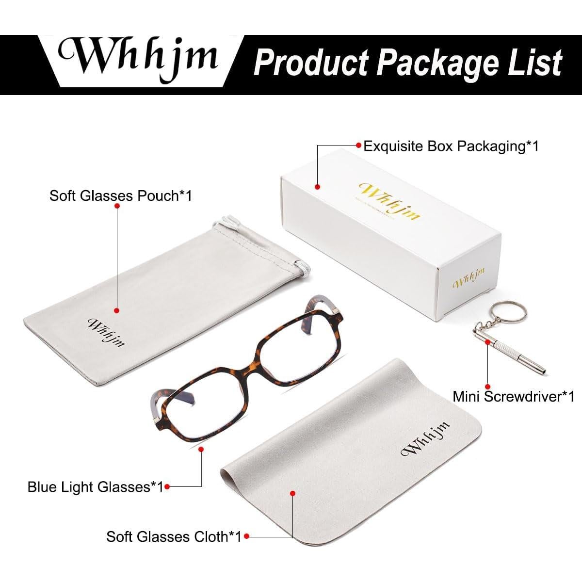 Gafas Bloqueadoras de Luz Azul WHHJM Cuadradas Unisex