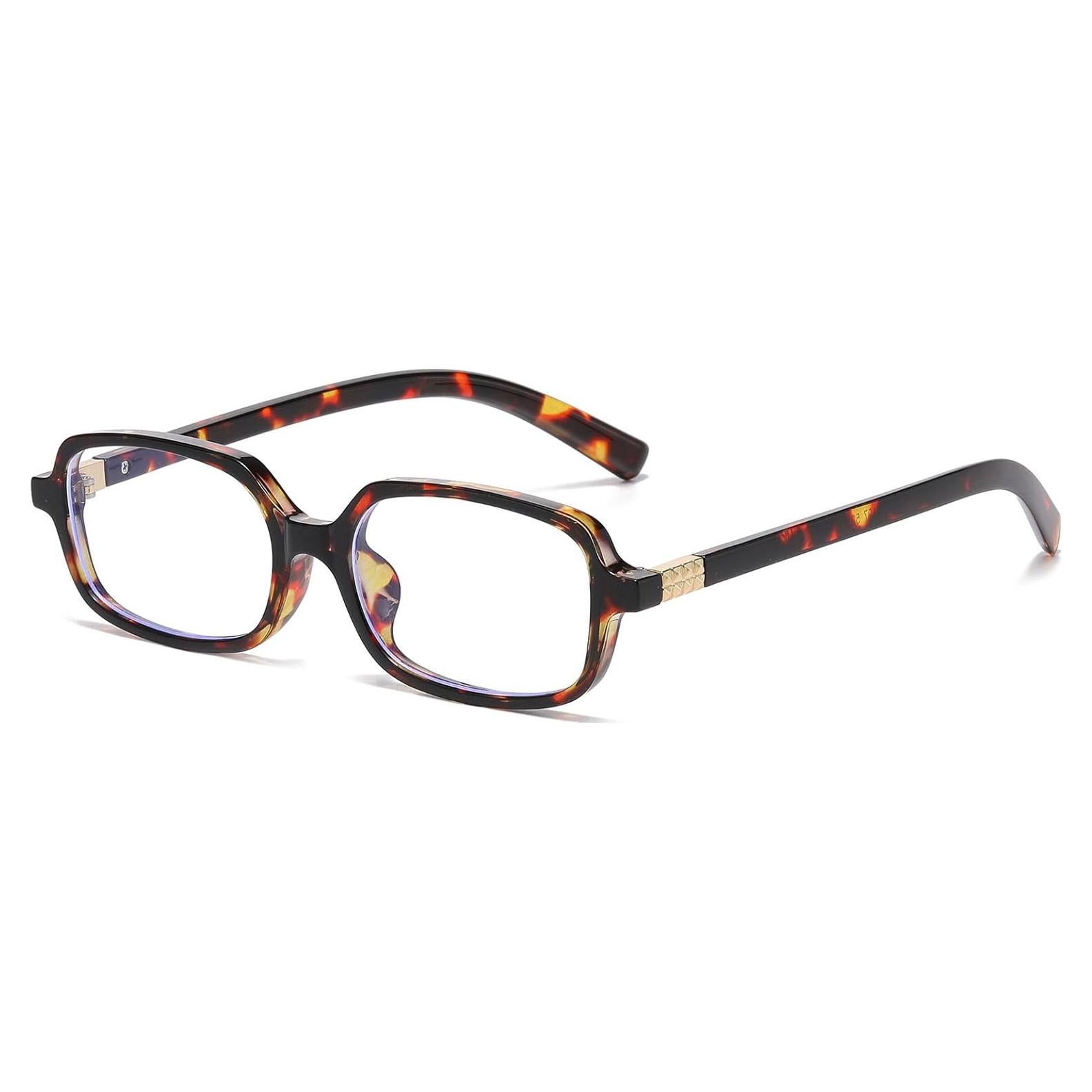 Gafas Rectangulares ZIMUSUN Anti Luz Azul Unisex 50mm Leopardo