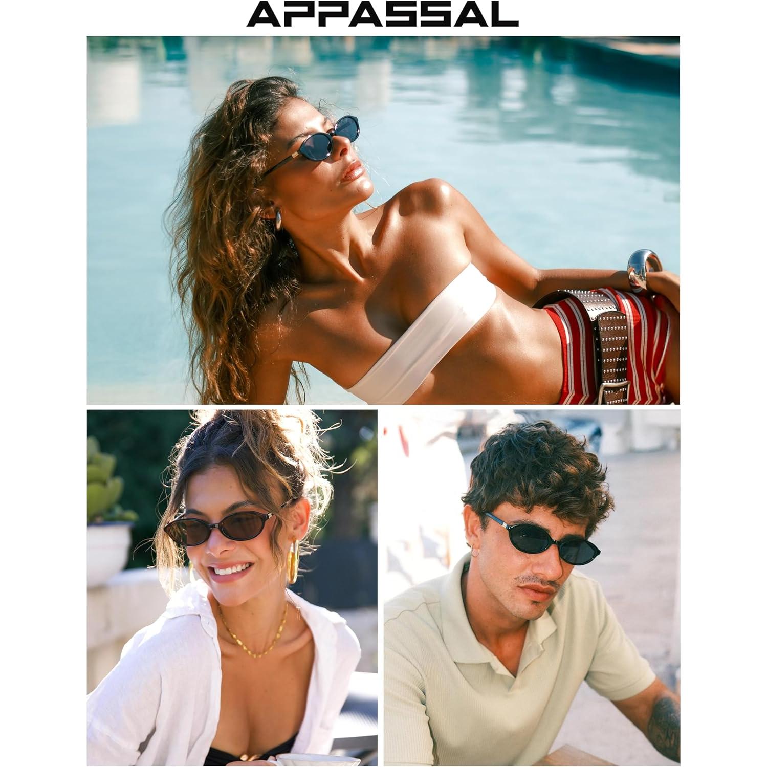 Gafas de sol ovaladas retro AP3728 UV400 unisex tortuga