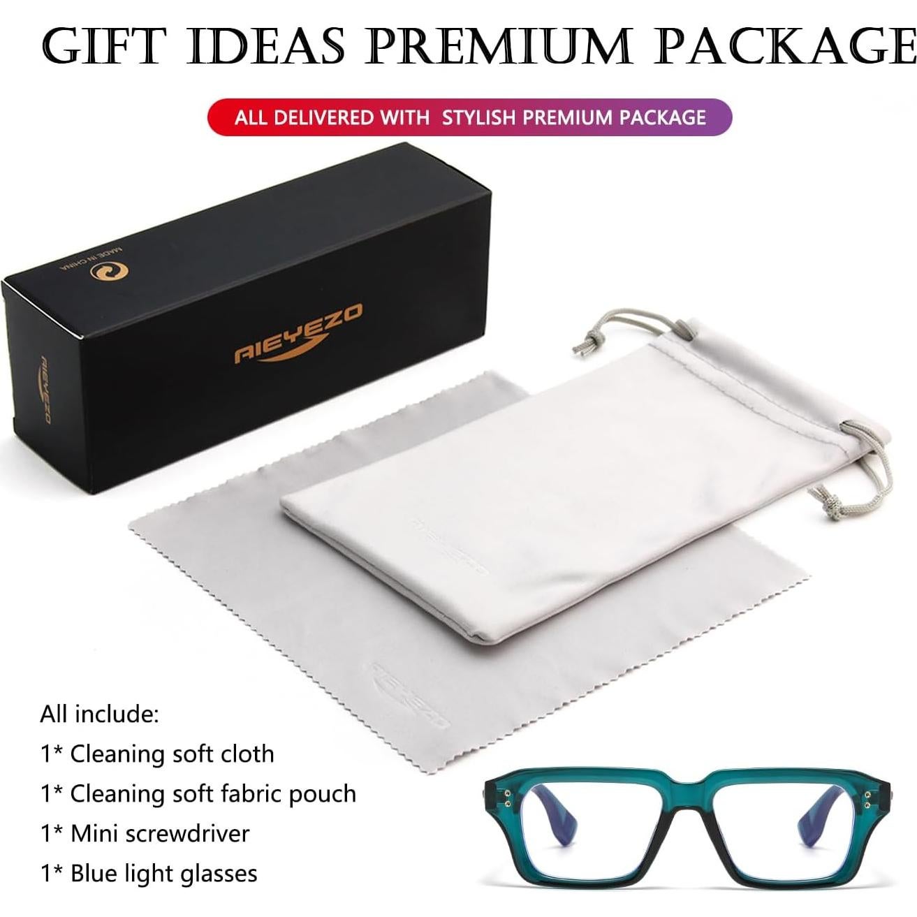 Gafas de Luz Azul AIEYEZO Retro para Hombres y Mujeres