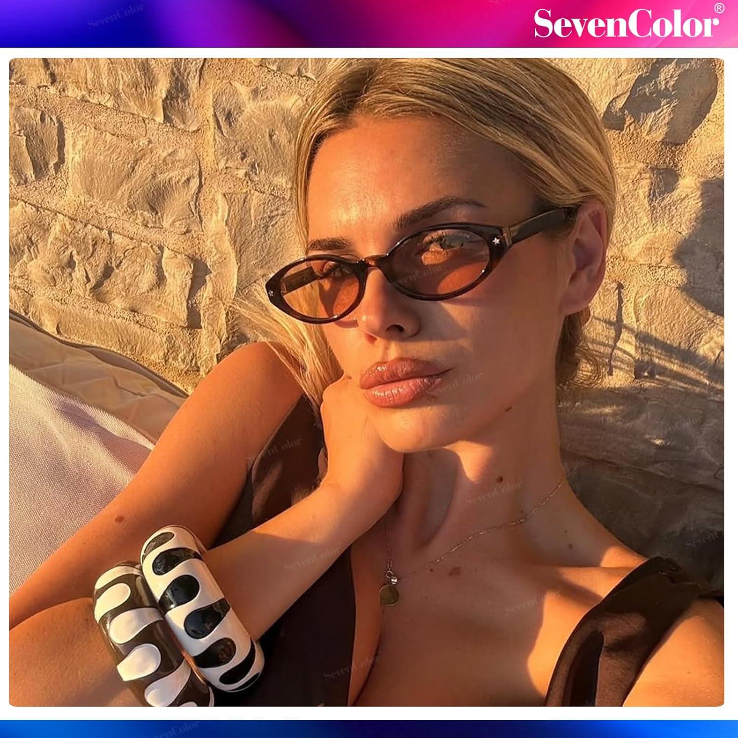 Gafas de sol ovaladas retro SevenColor SC2508 UV400