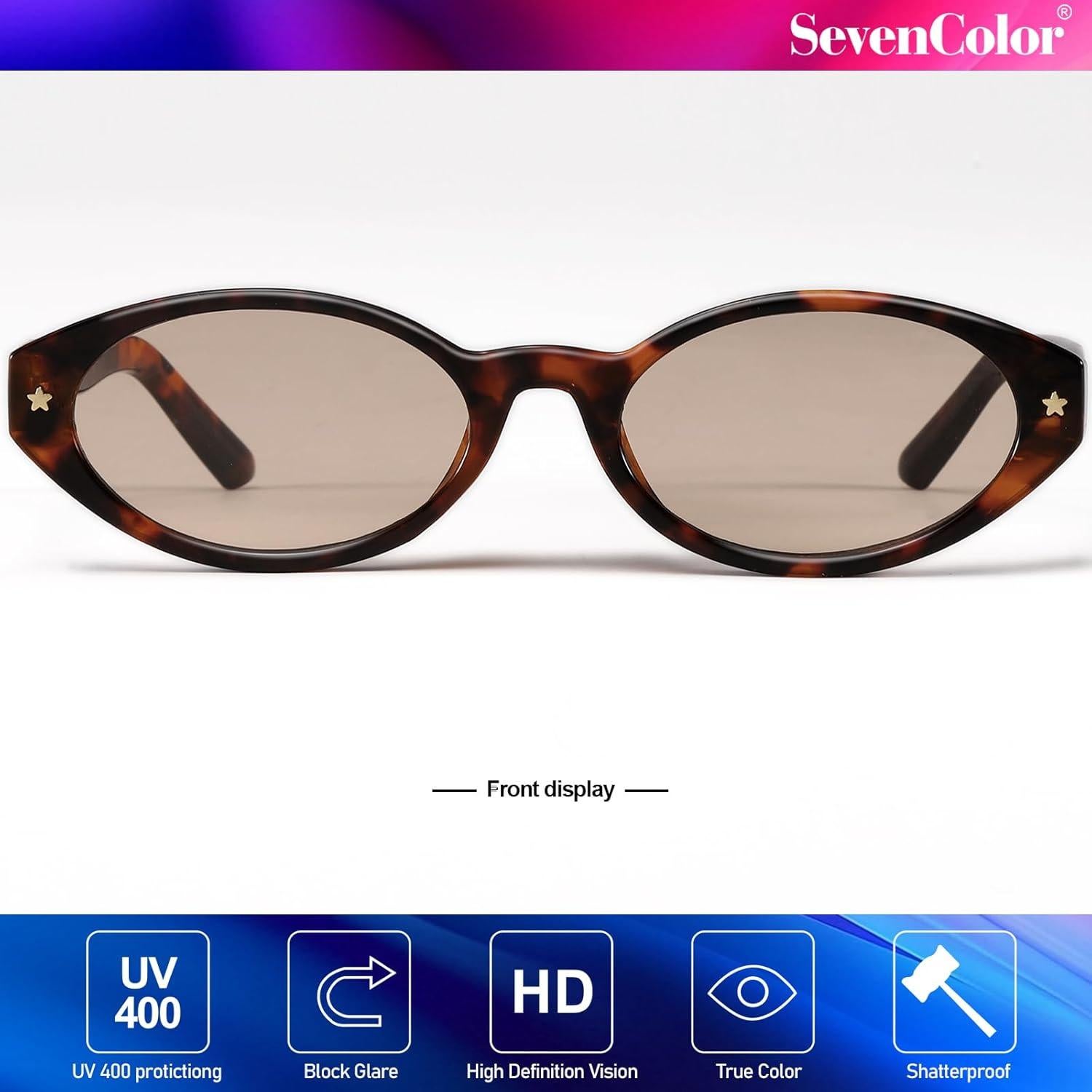 Gafas de sol ovaladas retro SevenColor SC2508 UV400