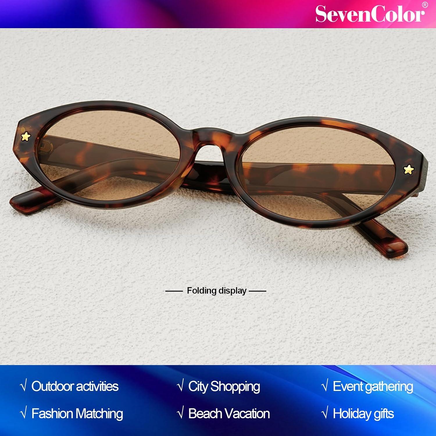 Gafas de sol ovaladas retro SevenColor SC2508 UV400