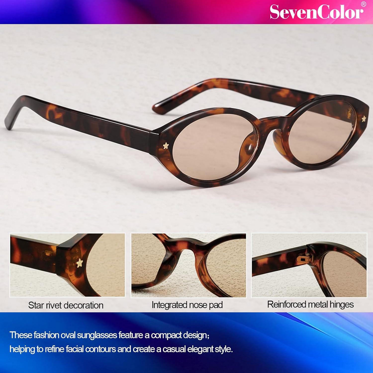 Gafas de sol ovaladas retro SevenColor SC2508 UV400