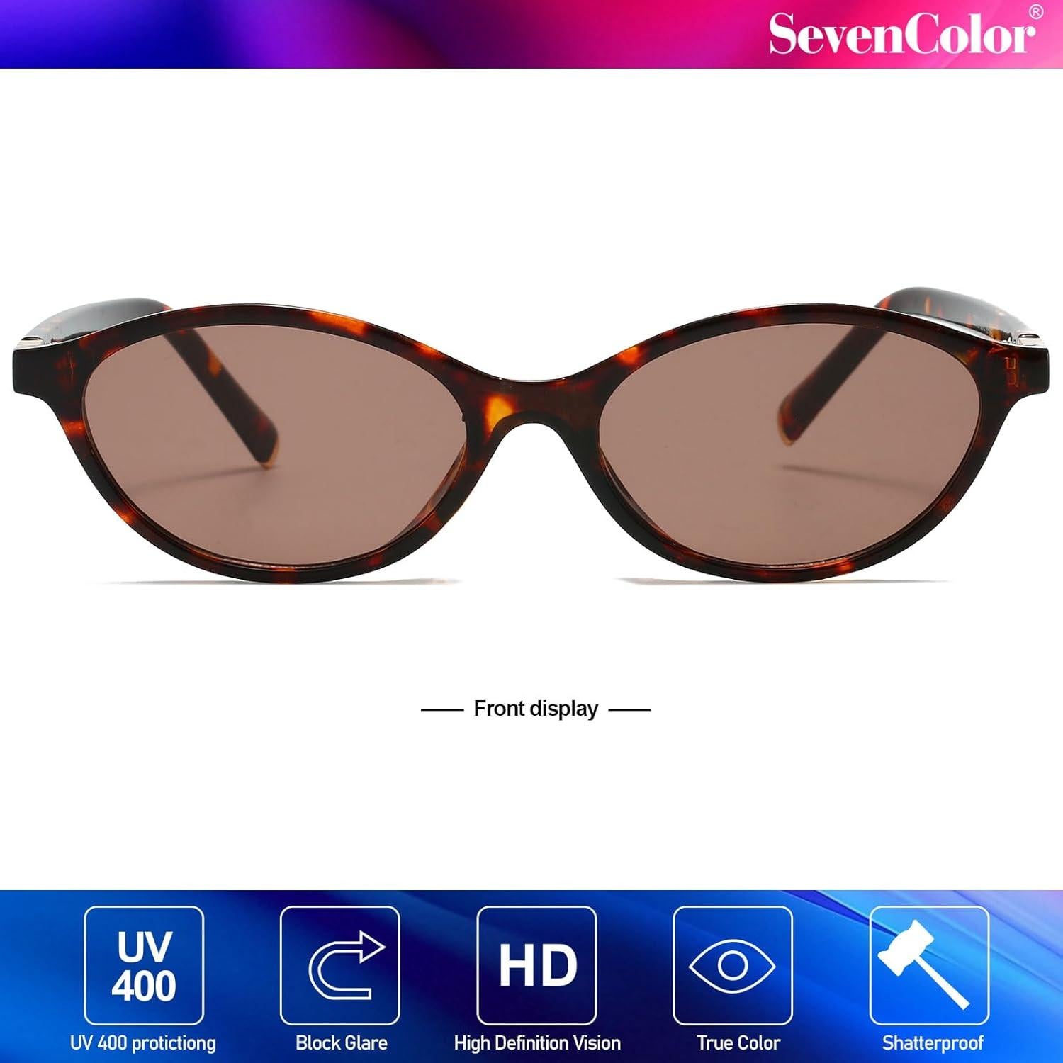 Gafas de sol ovaladas retro SevenColor SC2502 UV400