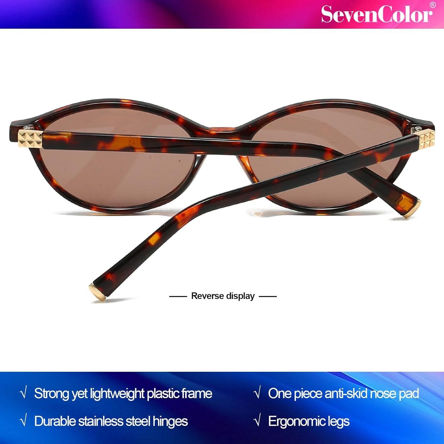 Gafas de sol ovaladas retro SevenColor SC2502 UV400