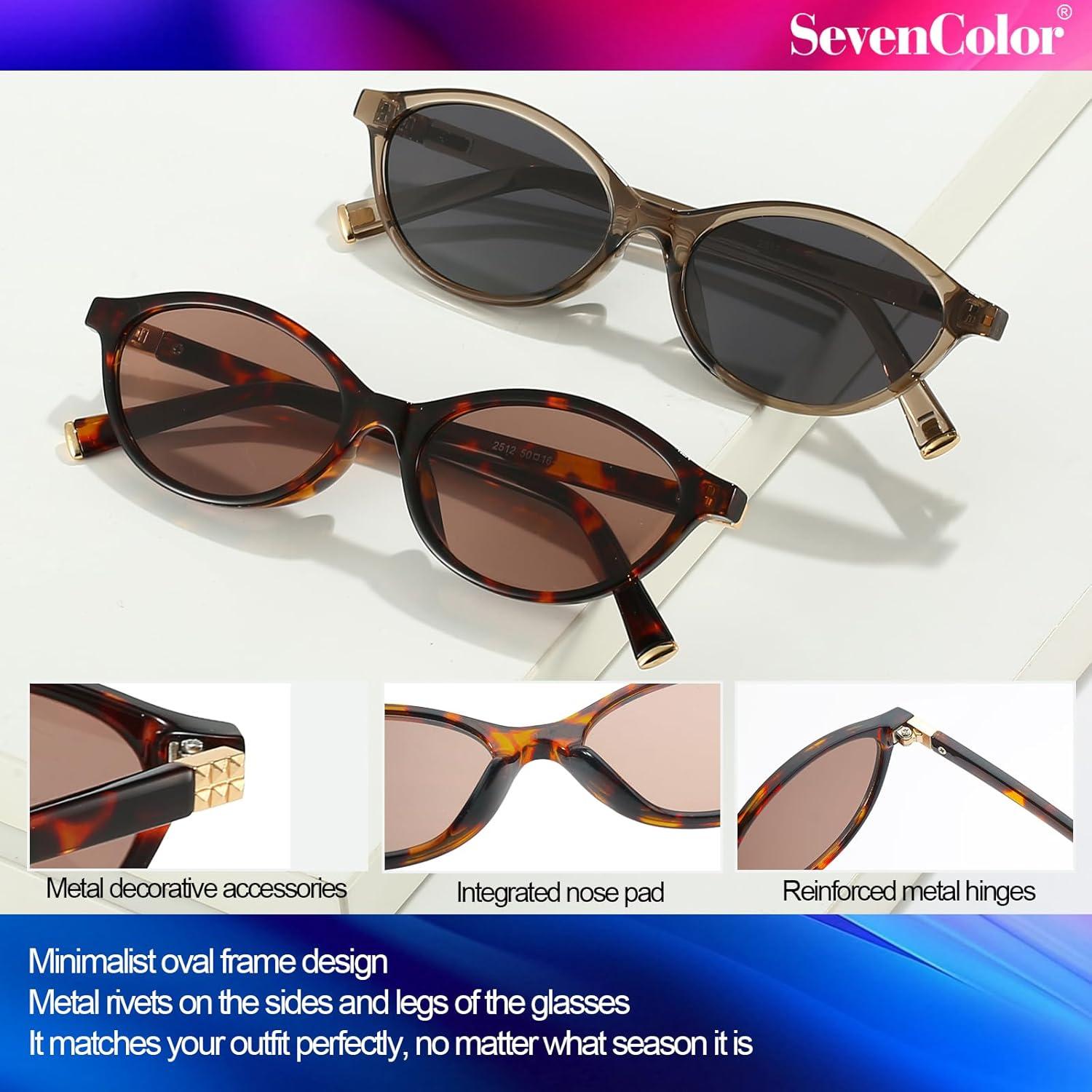 Gafas de sol ovaladas retro SevenColor SC2502 UV400