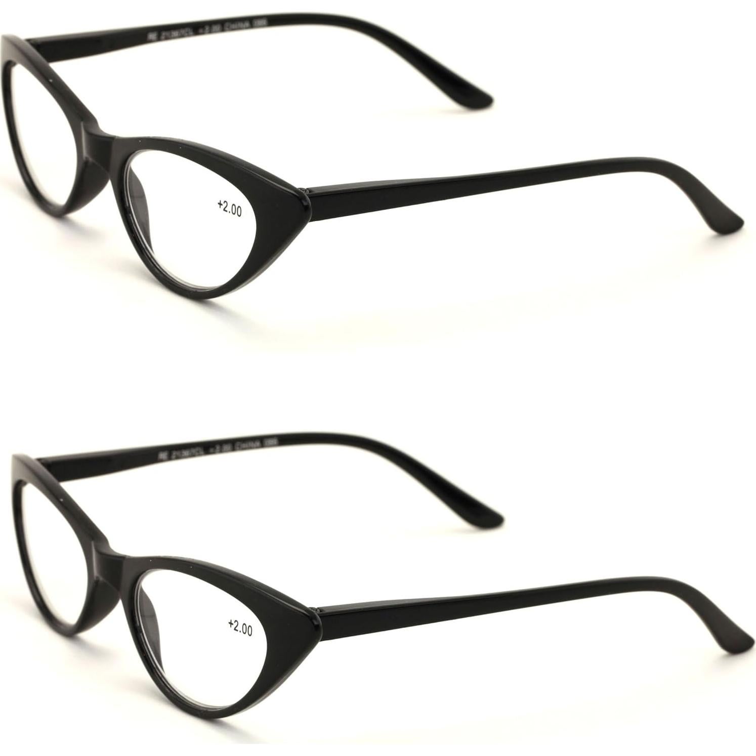 Gafas de Lectura Vintage Estilo Gato V.W.E. 2 Pares 2.50