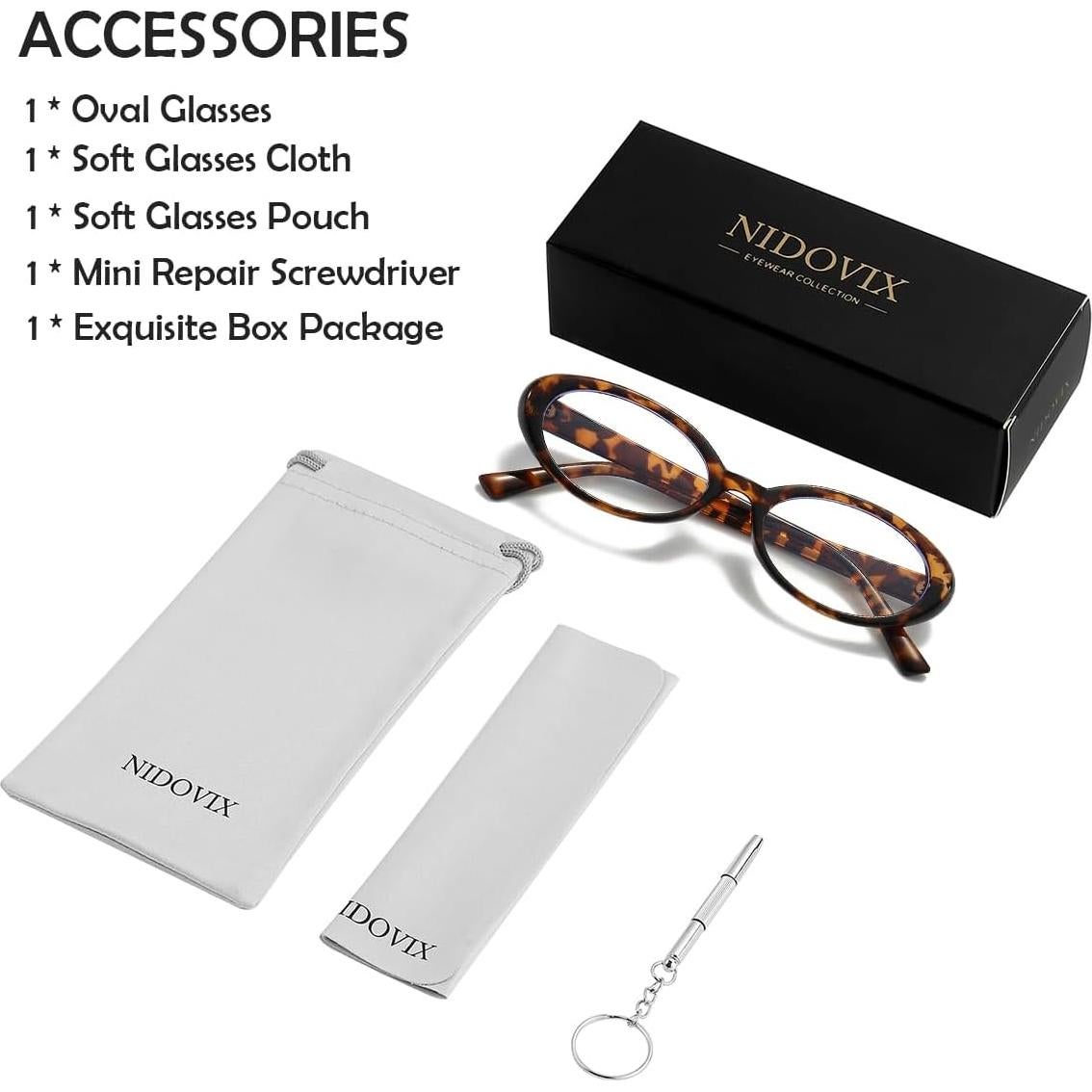 Gafas Ovaladas NIDOVIX Unisex con Lente Anti-azul 54mm