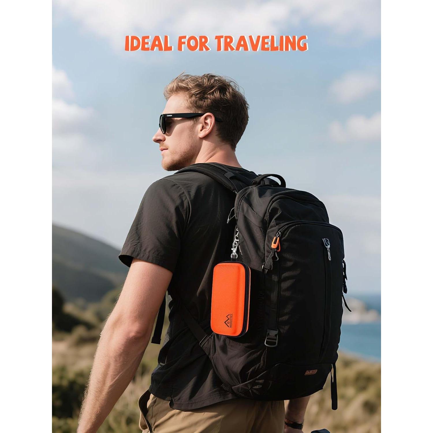 Estuche Doble para Gafas MERDTTES Naranja Funda Dura EVA