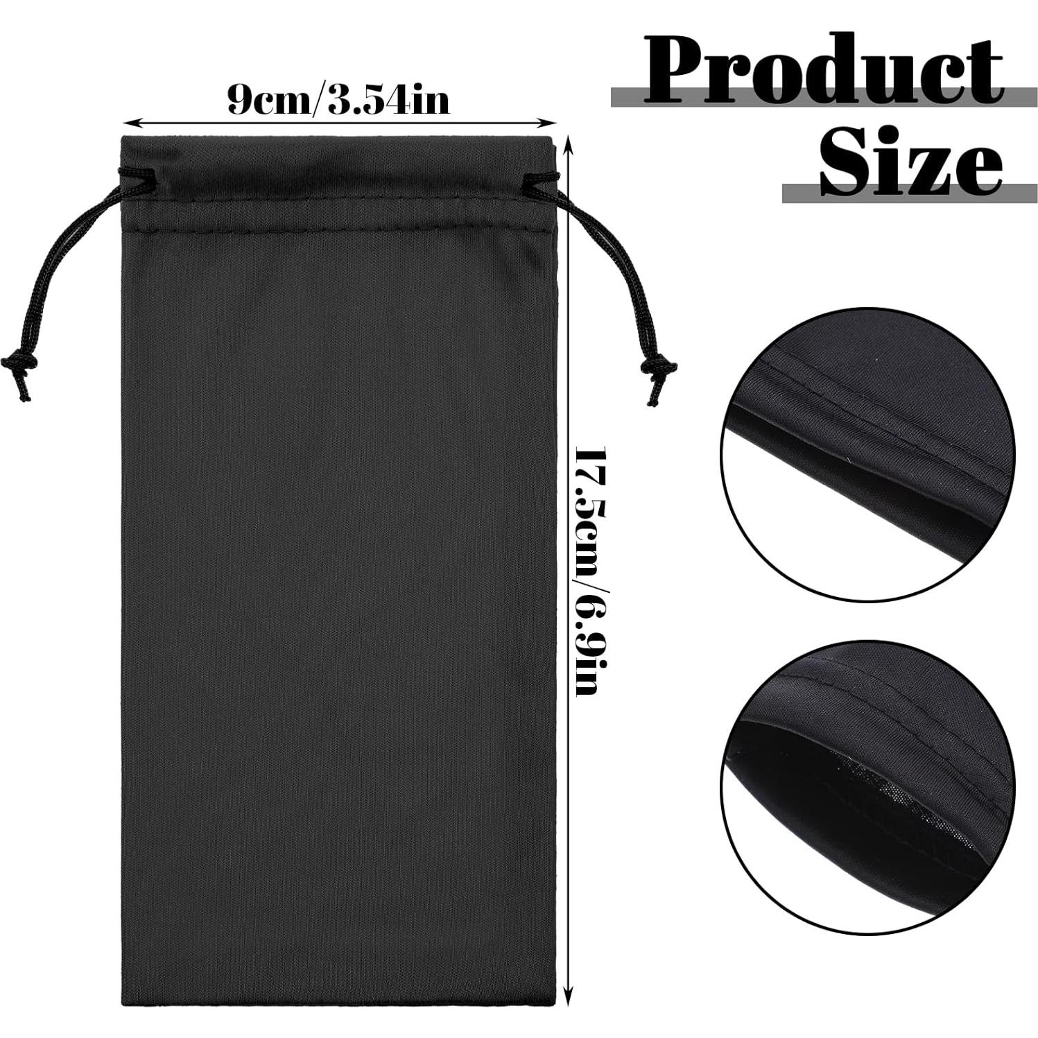 8 Bolsas de Gafas Microfibra LIQWEI 17.5x9cm Colores Variados