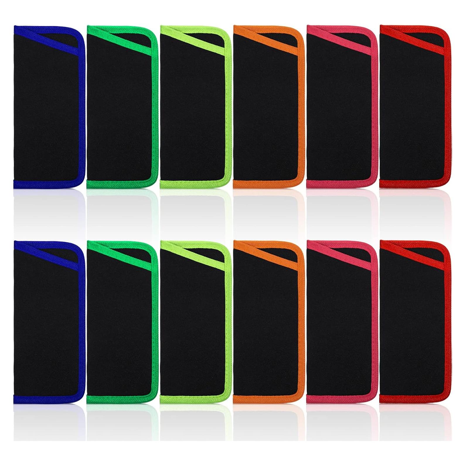 Konohan 12 Fundas de Gafas Suaves Microfibra 15.5x7cm 6 Colores