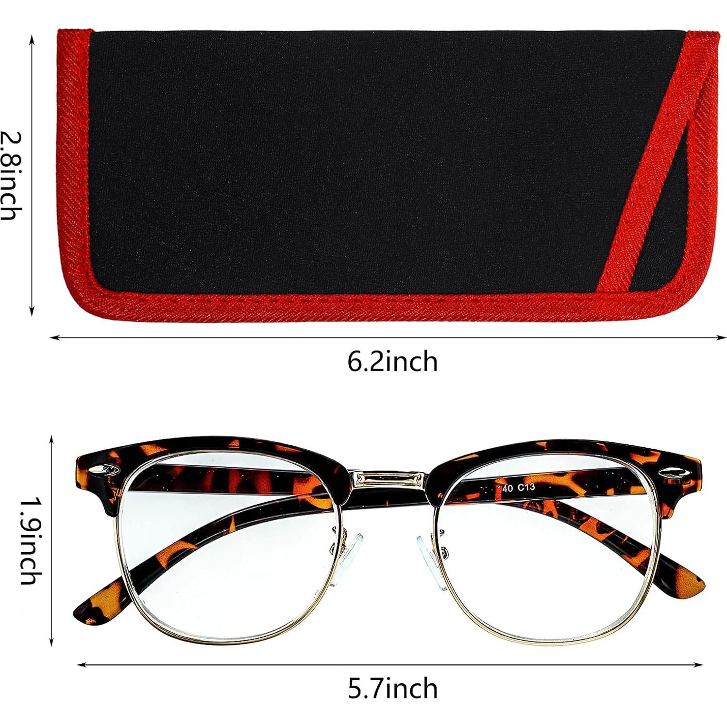 Konohan 12 Fundas de Gafas Suaves Microfibra 15.5x7cm 6 Colores