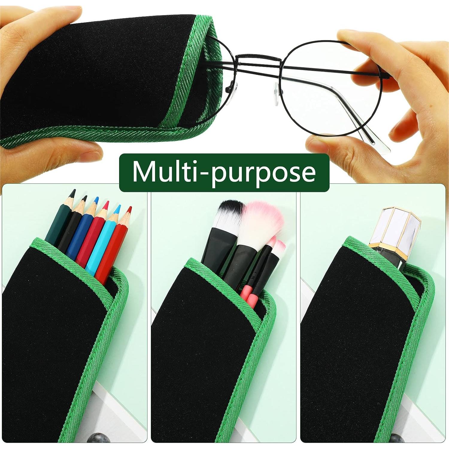 Konohan 12 Fundas de Gafas Suaves Microfibra 15.5x7cm 6 Colores