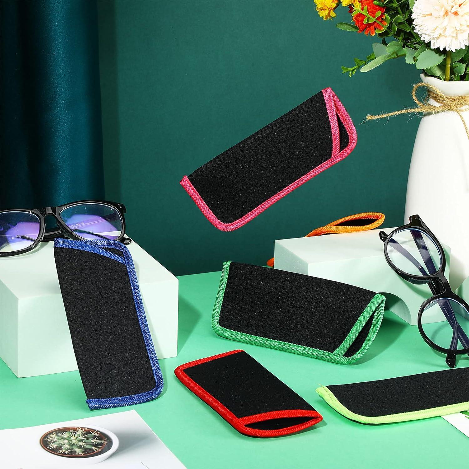 Konohan 12 Fundas de Gafas Suaves Microfibra 15.5x7cm 6 Colores