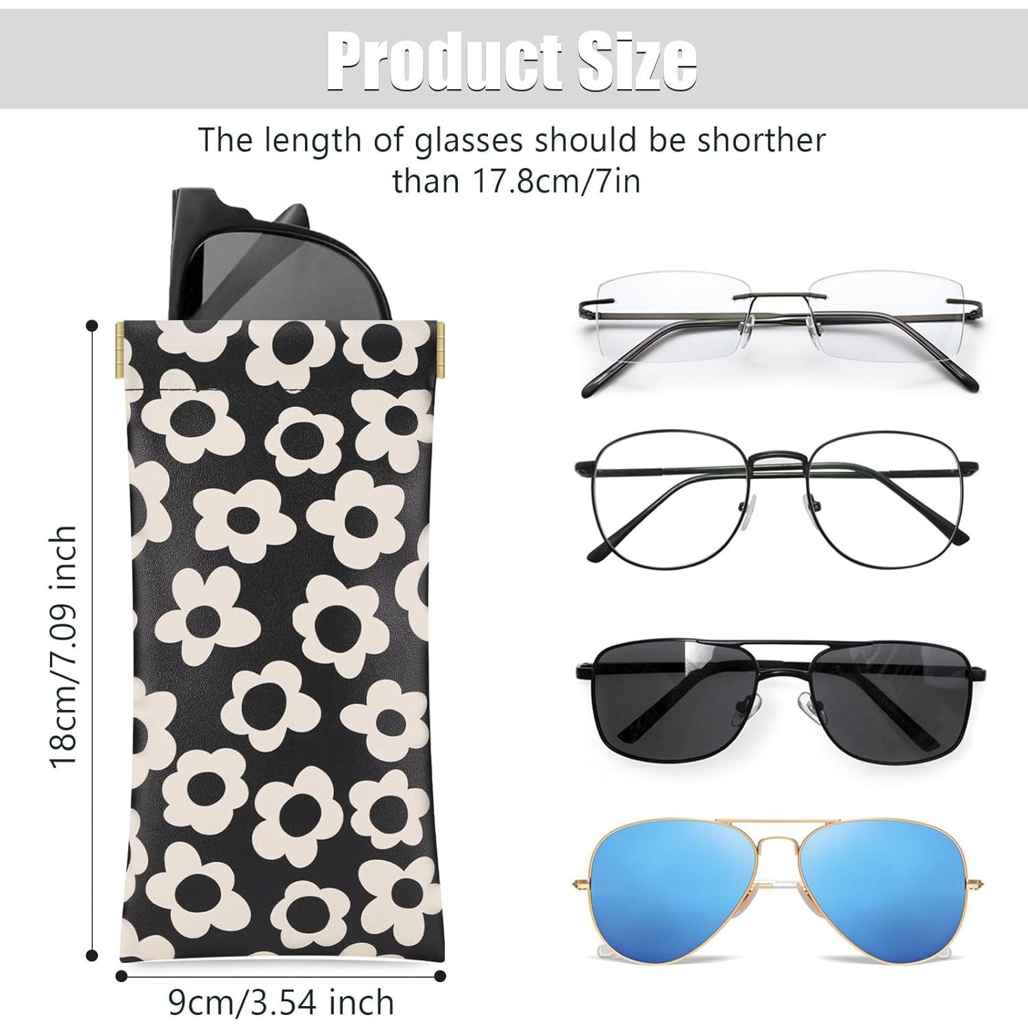 Estuche para Gafas Sightor 2 PCS Cuero Impermeable 18x9 cm