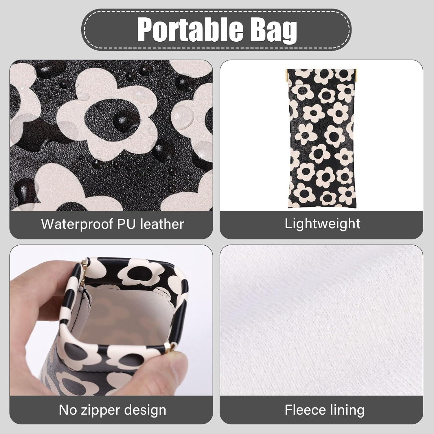 Estuche para Gafas Sightor 2 PCS Cuero Impermeable 18x9 cm