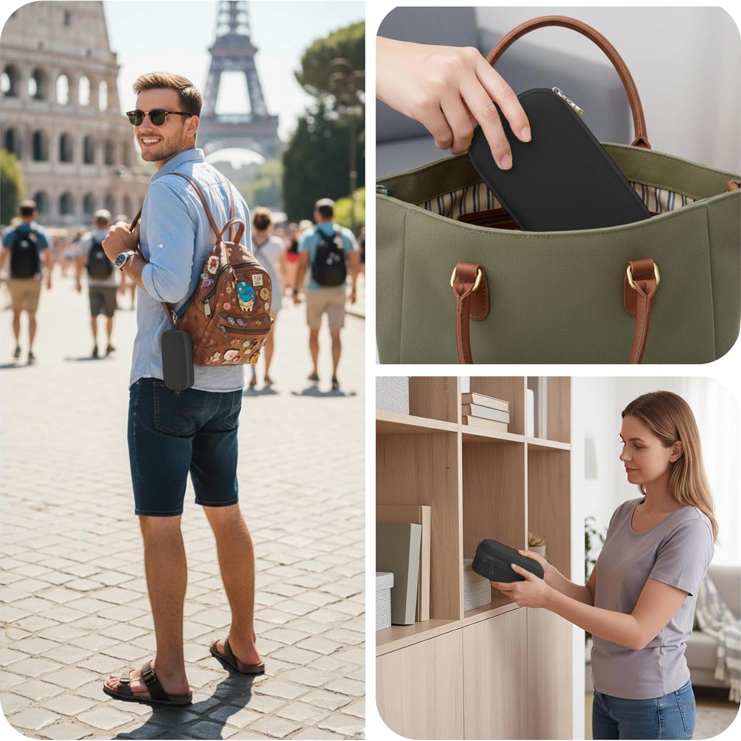 Estuche Doble para Gafas de Sol y Recetadas Negro