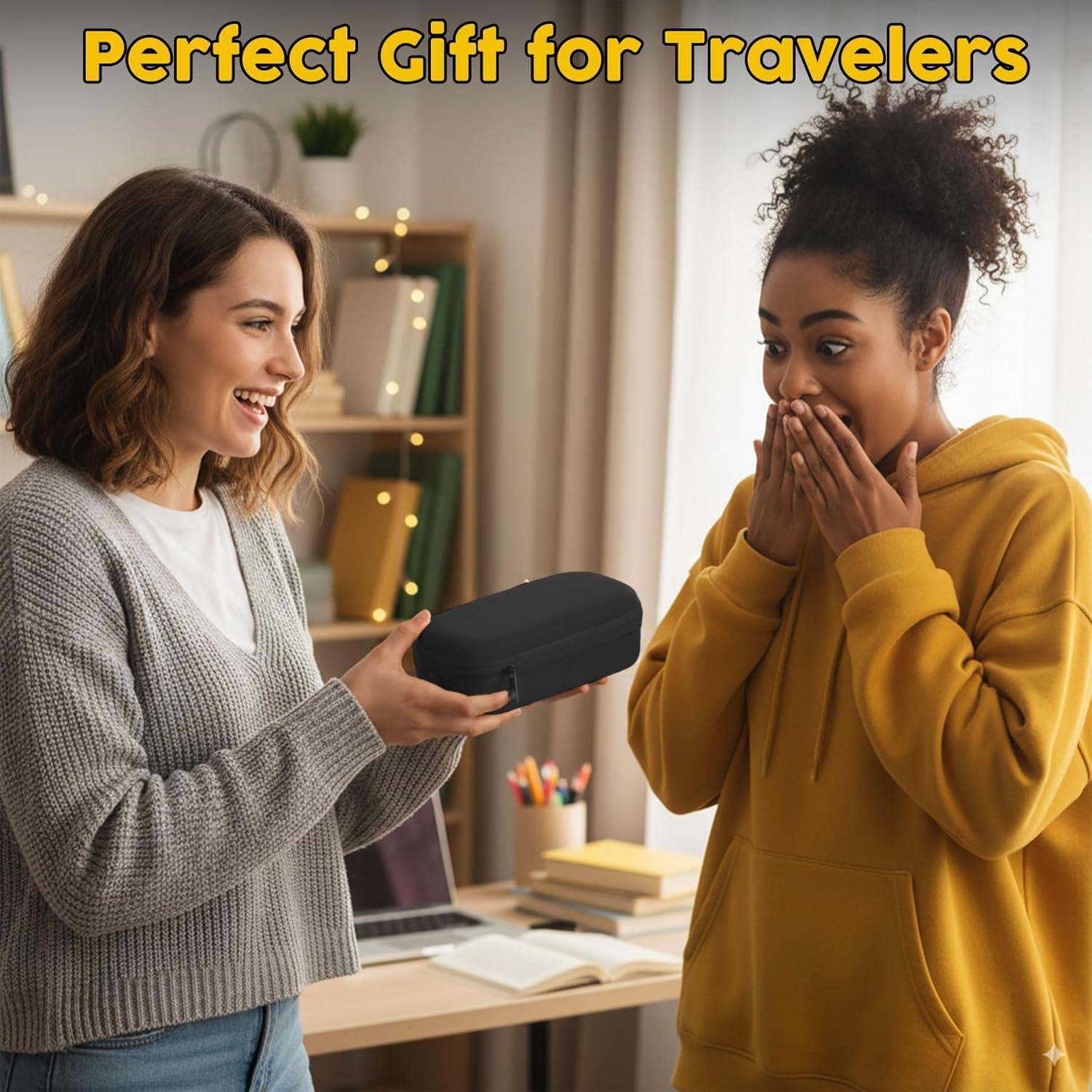 Estuche Doble para Gafas de Sol y Recetadas Negro