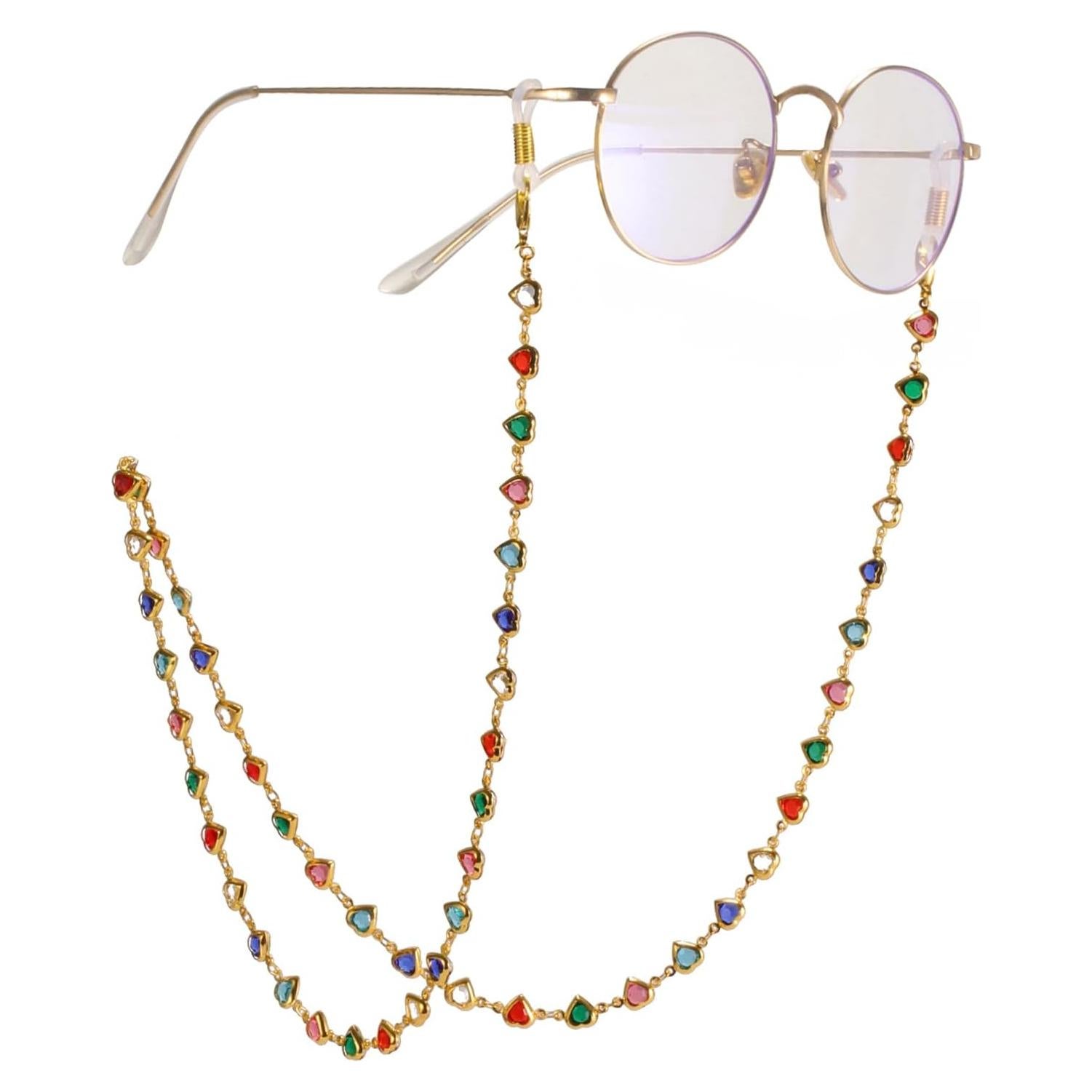 Cadena de Gafas de Sol TEAMER 80cm Acero Inoxidable Colorido