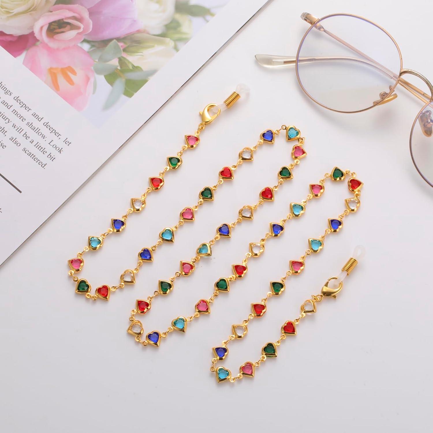 Cadena de Gafas de Sol TEAMER 80cm Acero Inoxidable Colorido