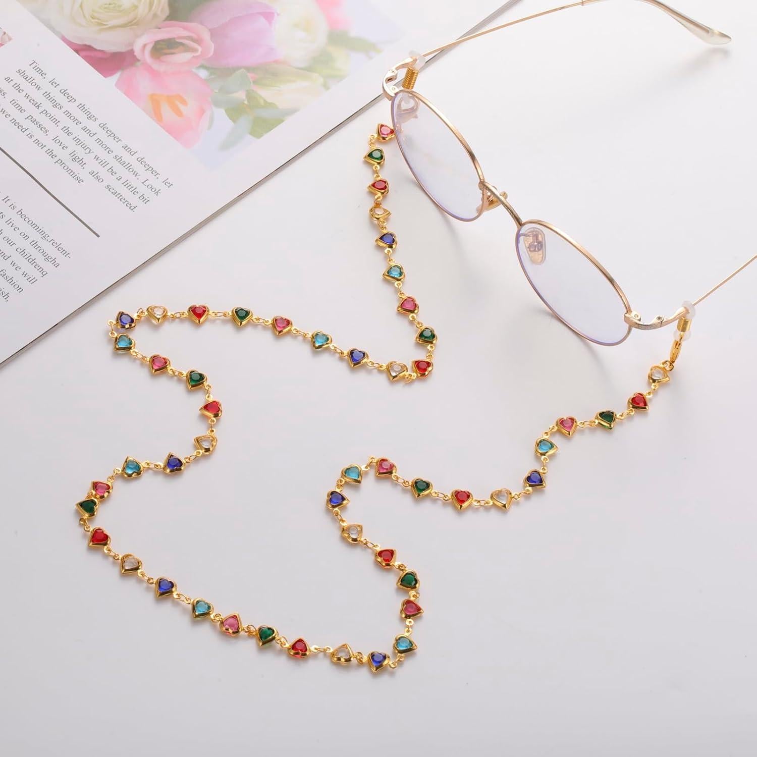 Cadena de Gafas de Sol TEAMER 80cm Acero Inoxidable Colorido