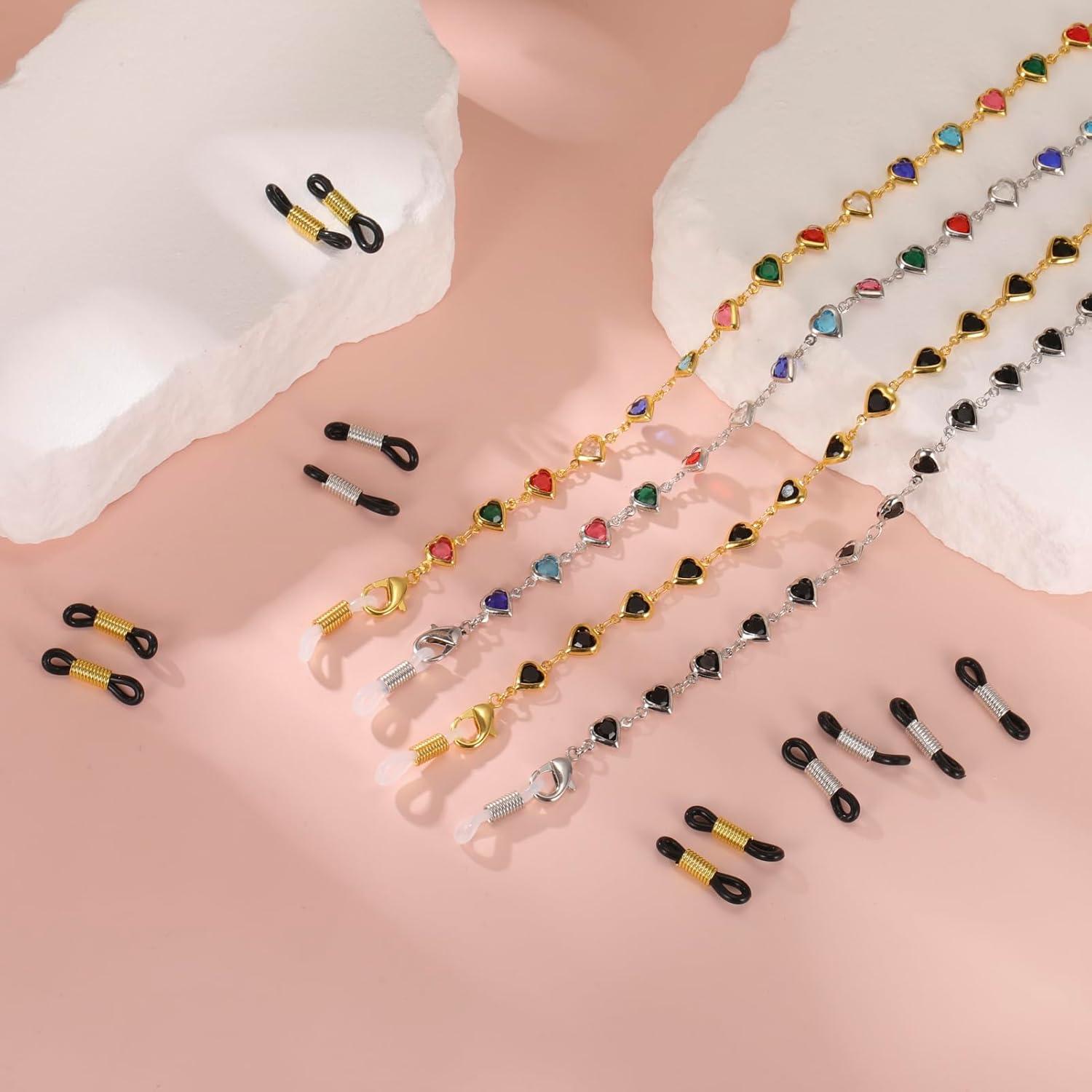 Cadena de Gafas de Sol TEAMER 80cm Acero Inoxidable Colorido