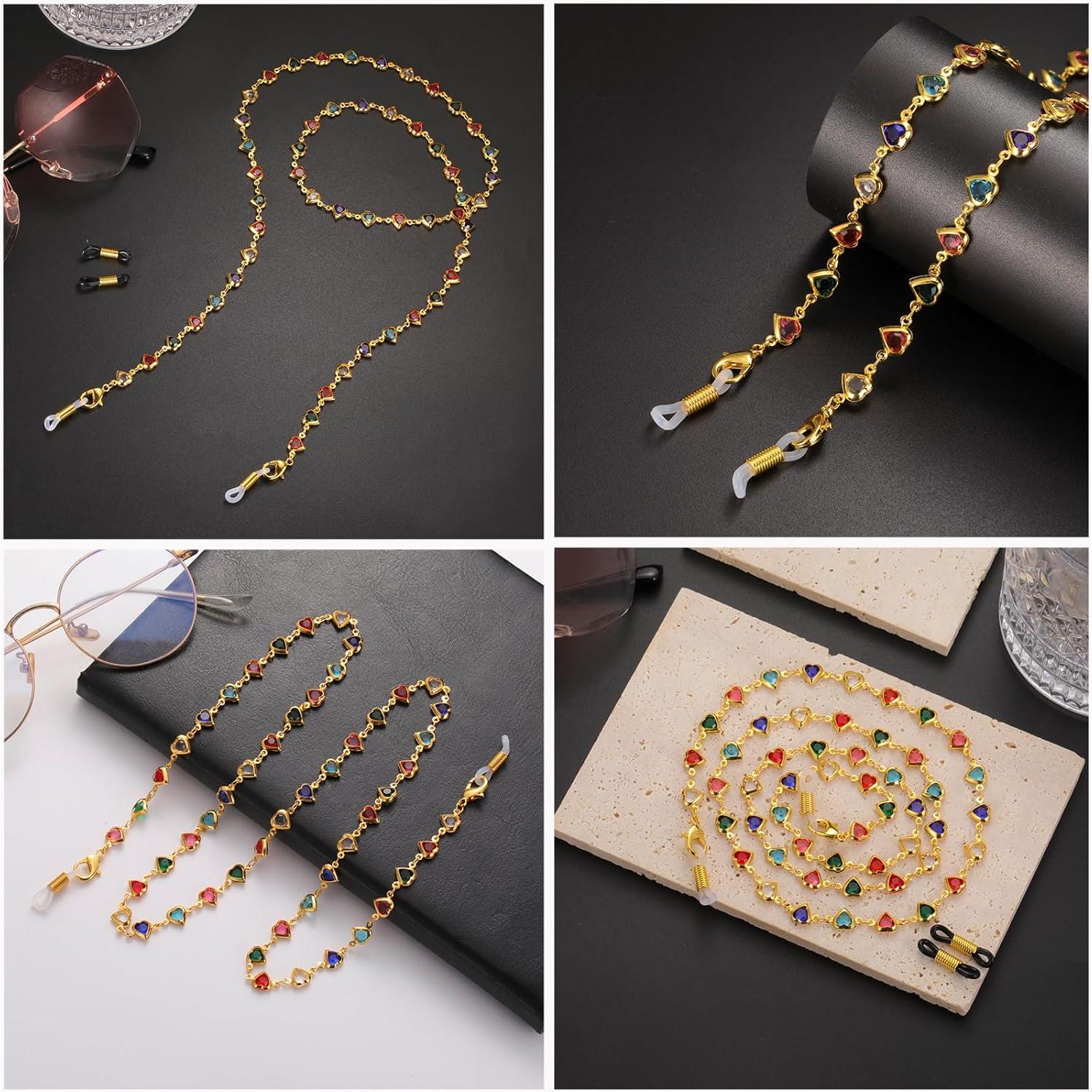 Cadena de Gafas de Sol TEAMER 80cm Acero Inoxidable Colorido