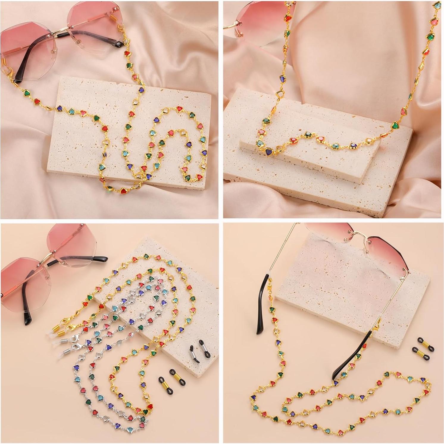 Cadena de Gafas de Sol TEAMER 80cm Acero Inoxidable Colorido