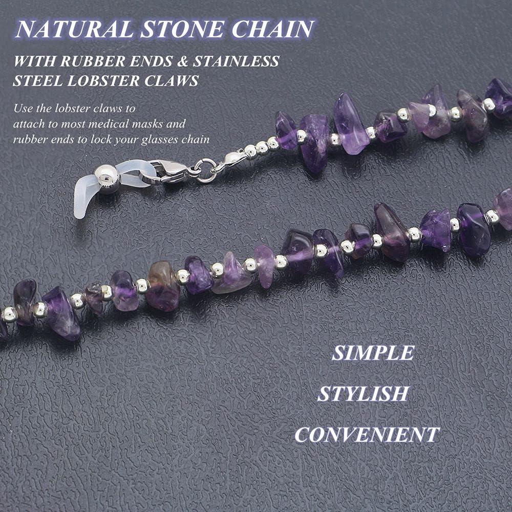 Cadena de Gafas KAI Top con Cuentas de Piedra - 75 cm