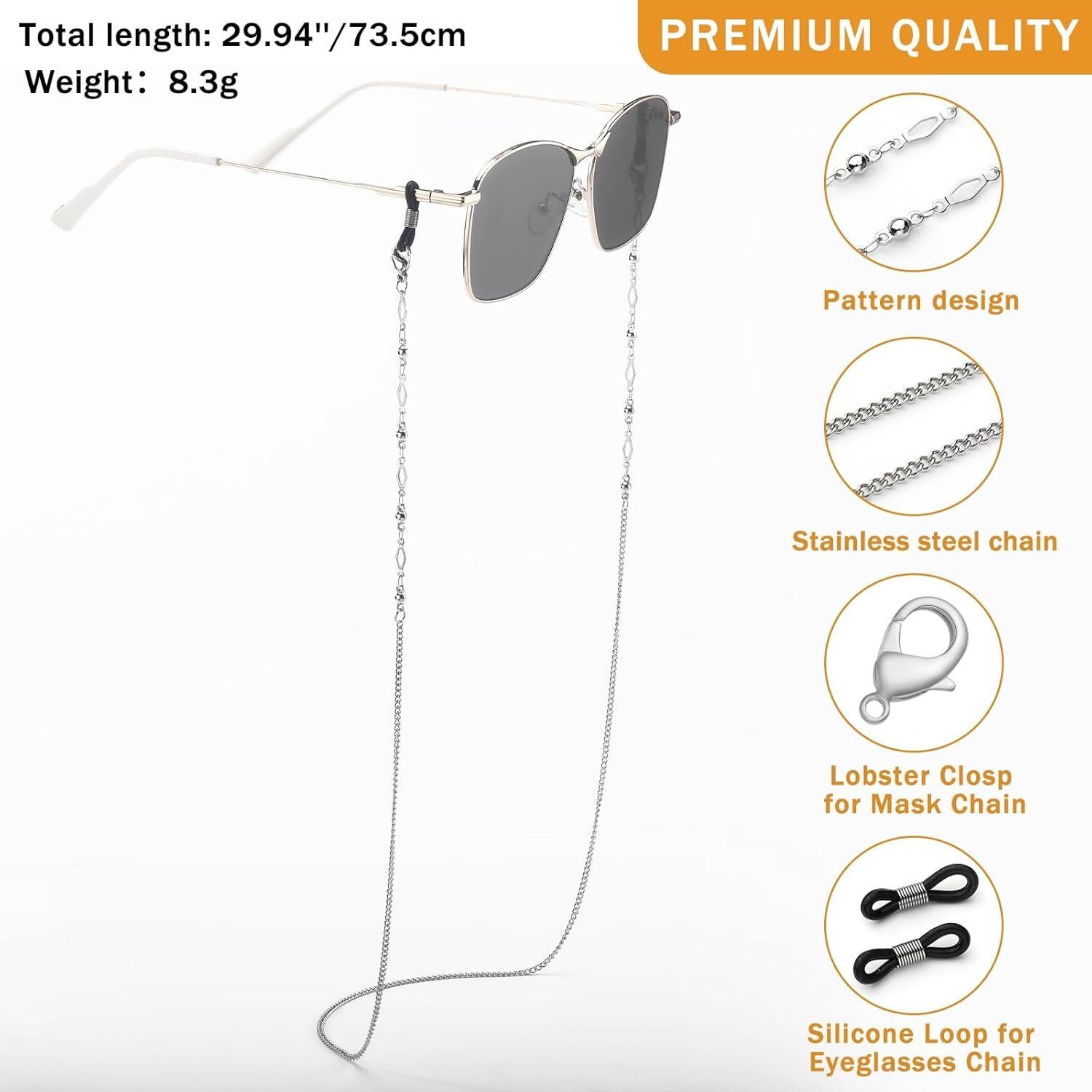 Cadena de Gafas Acero Inoxidable Humlbird 200 cm Mujeres