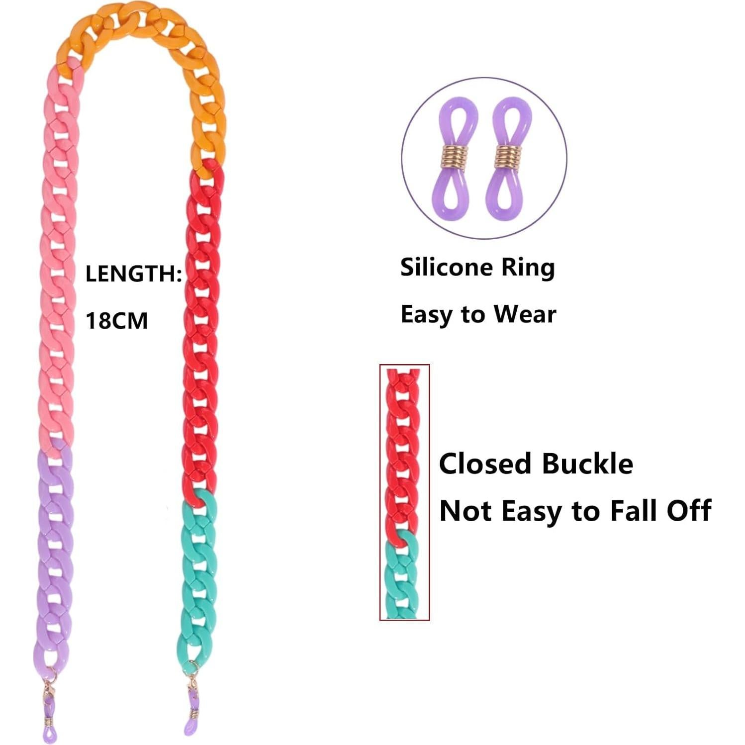 Cadena de Gafas Acrílicas AOOLIA para Mujeres - Tamaño Universal