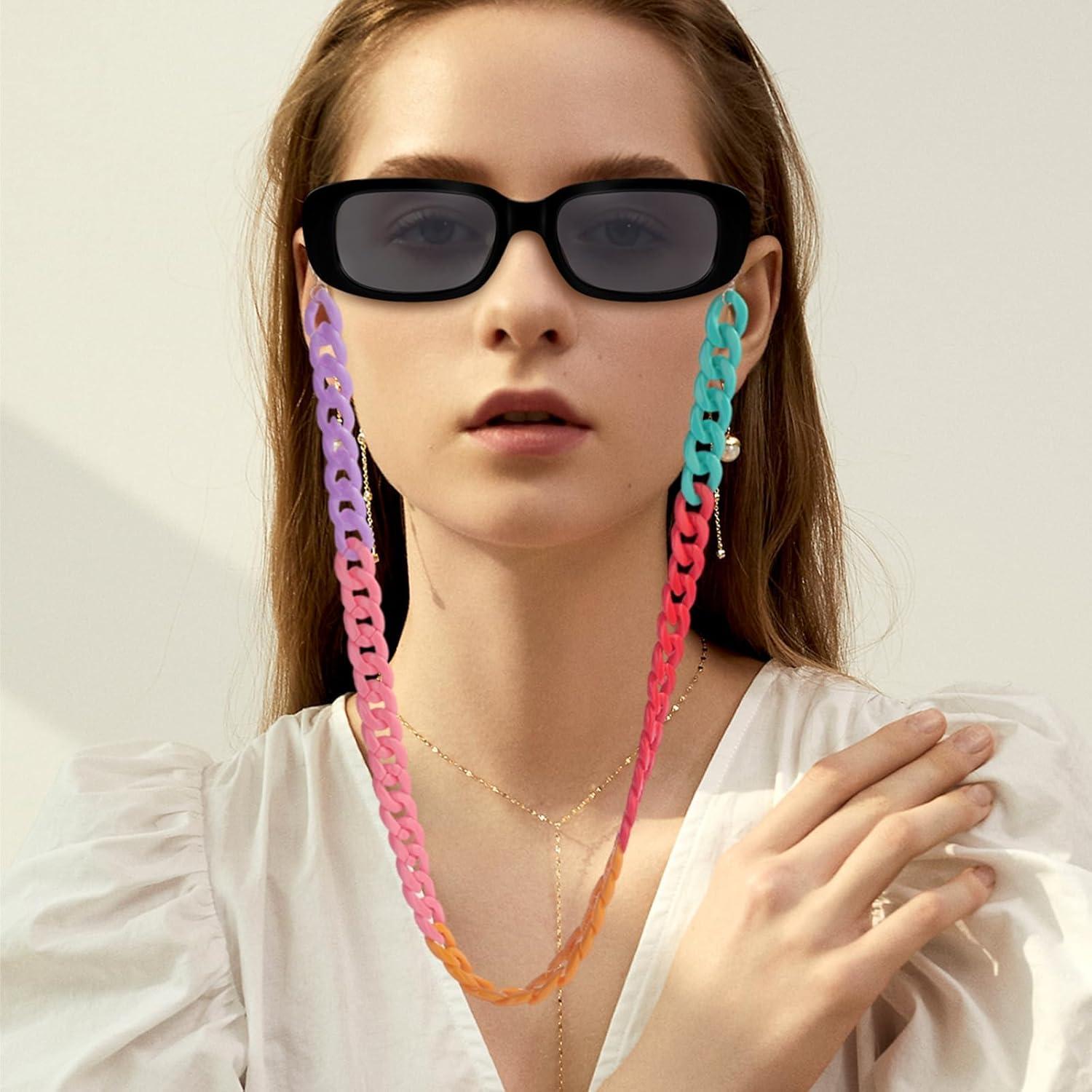 Cadena de Gafas Acrílicas AOOLIA para Mujeres - Tamaño Universal