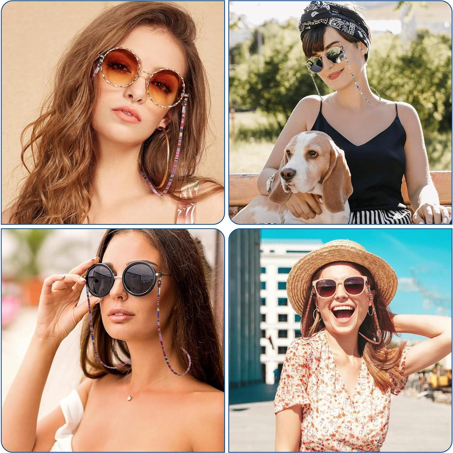 Cadena de Gafas Ouligay Unisex, 8 Piezas, Ajustable, Zinc