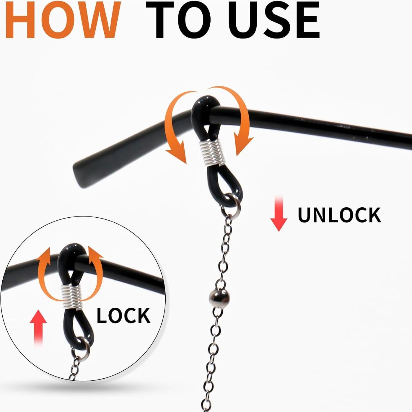 Correa para Gafas VASTRISE 7 Pcs Multicolor para Mujeres