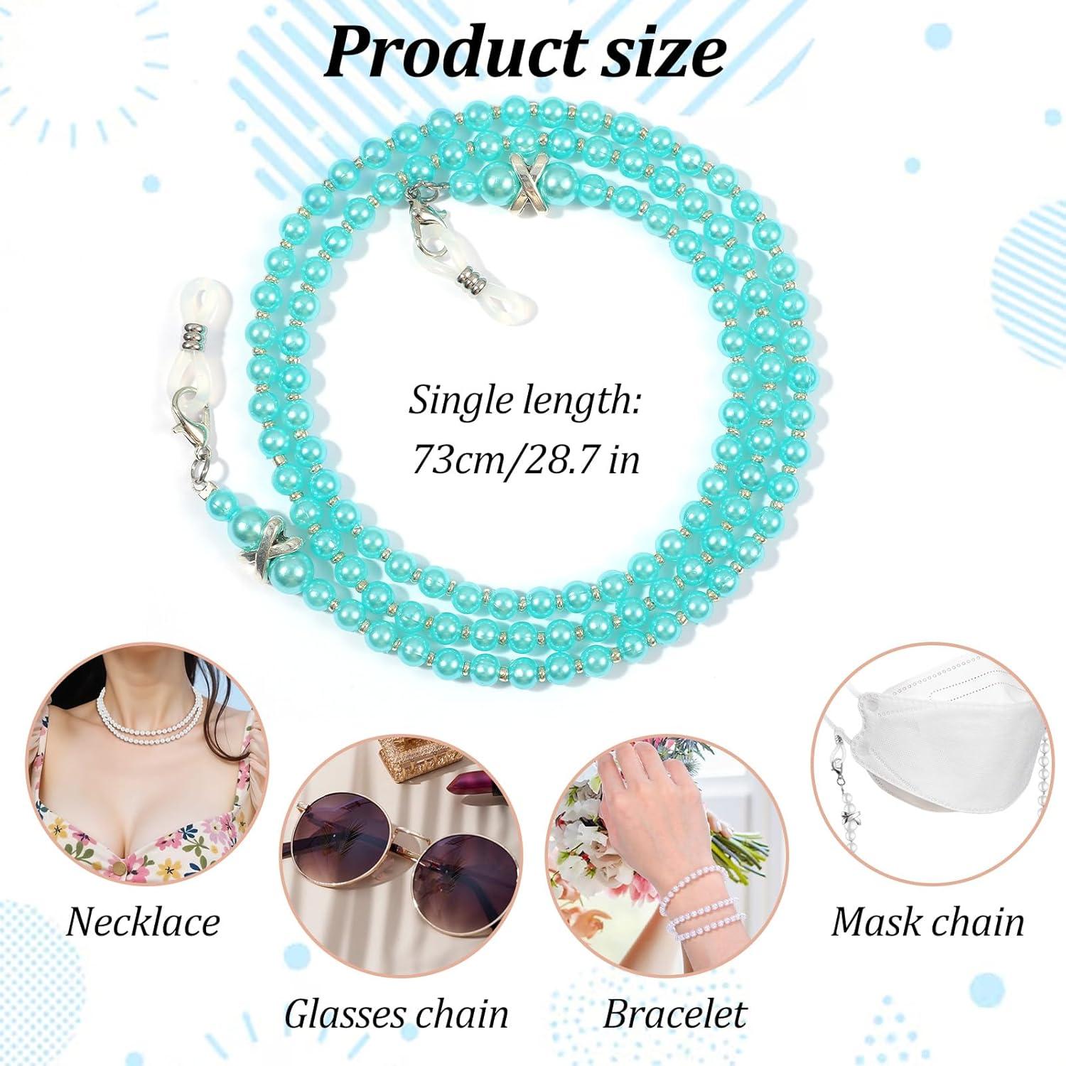 Cadena de Gafas Classicseali 4 Piezas Perlas Acrílico Mujeres